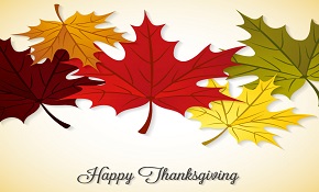 Autumn maple leaf Thanksgiving vect